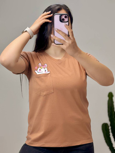 تیشرت جیب دار زنانه