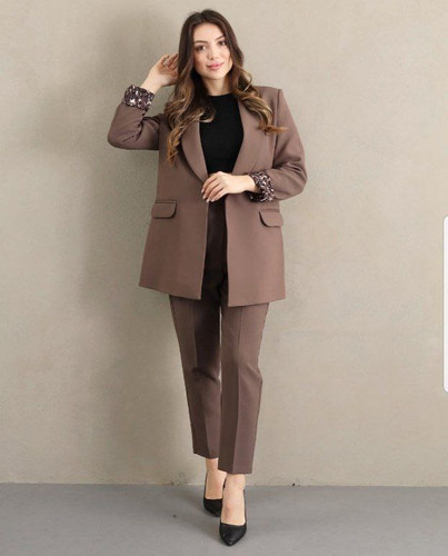 کت شلوار آستر پلنگی جنس کارولین اعلا