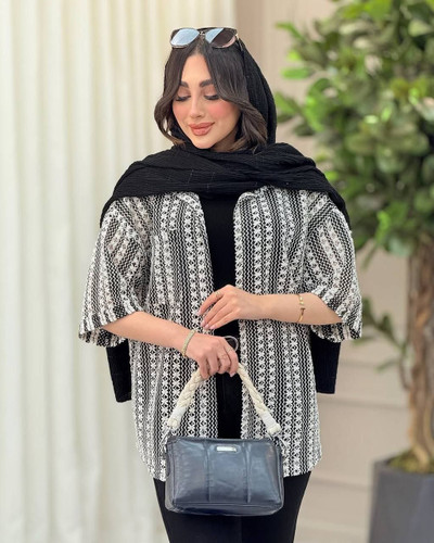 شومیز مانتویی زنانه /قلاب بافی درجه یک