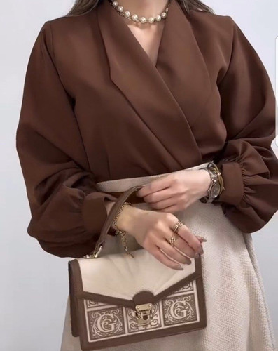 شومیز زنانه موکا/اسکاچی درجه یک
