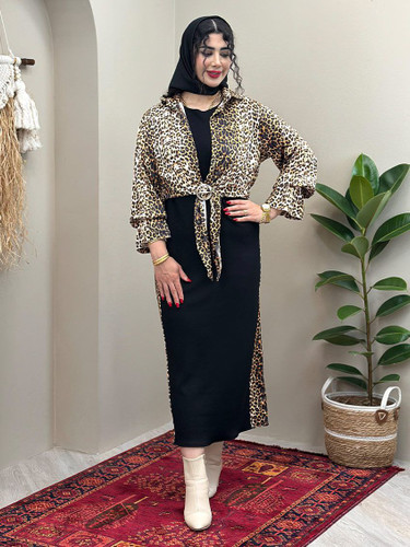 ست پلنگی زنانه شیدا/فانریپ و مخمل درجه یک