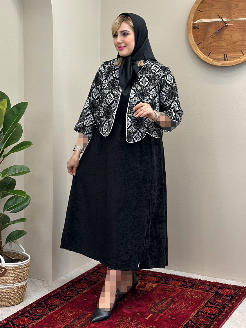 کت سارافون زنانه اریسان/تافته و مخمل شانل