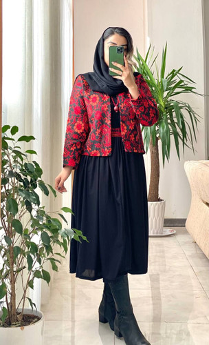 کت سارافون زنانه رژینا/تافته و کرپ کش