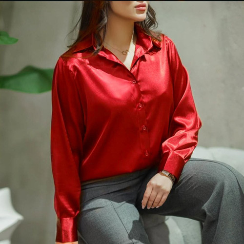 شومیز ساتن یلدایی/ساتن ال ایکس گرم بالا