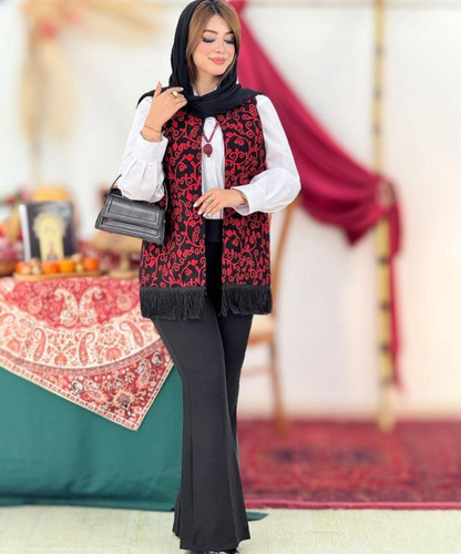 ژیله زنانه آشواریا/تاقته سوزت دوزی و ریش