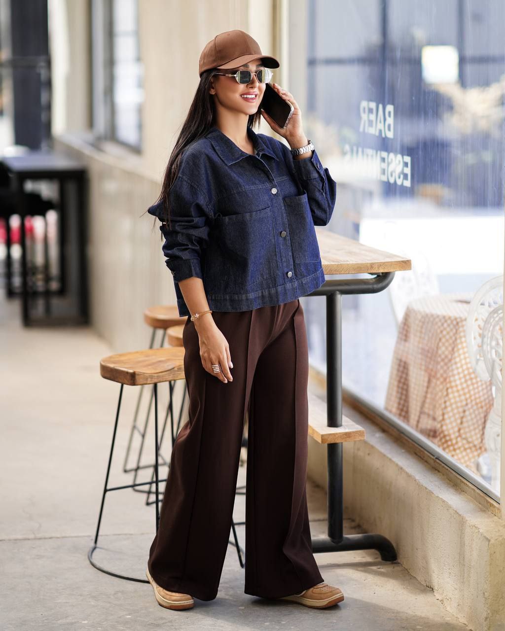 کراپ کت زنانه ساغر/جین۴۰۰ گرم