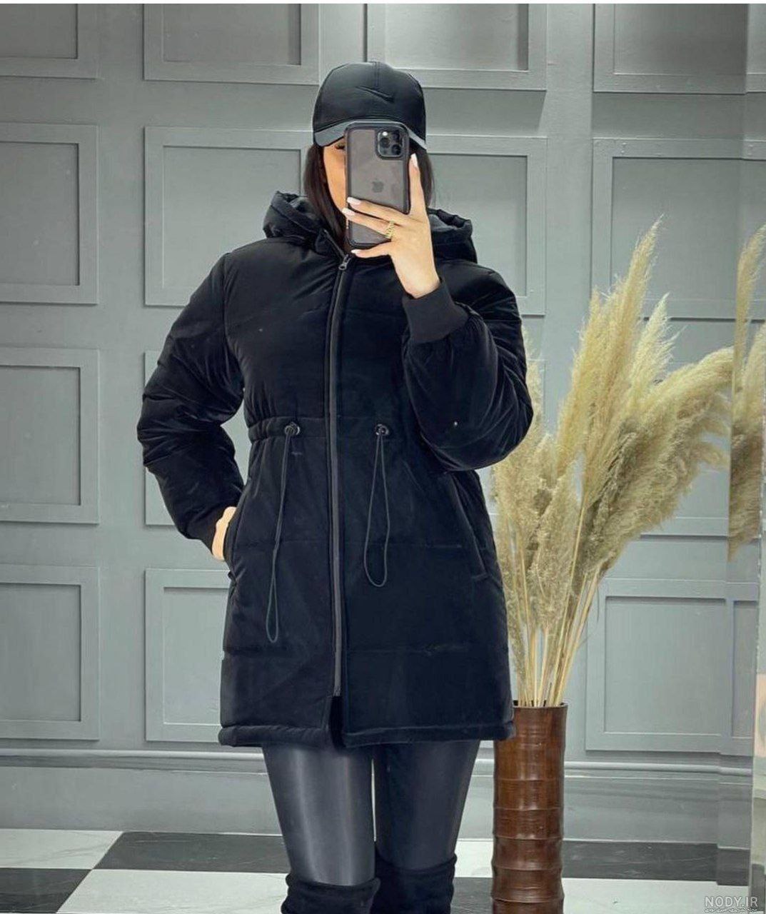 کاپشن زنانه ماه بانو/سیلیکونی داخل ببعی