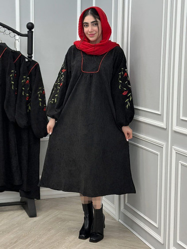 کفتان زنانه پرنیا/مخمل کبریتی گلدوزی شده