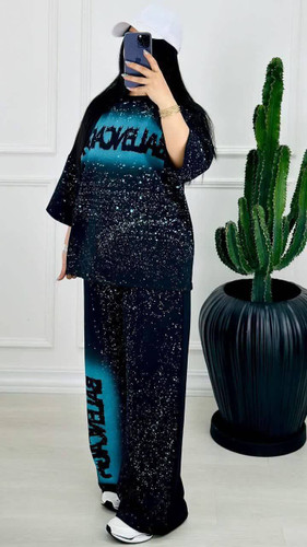 ست تیشرت شلوار زنانه/گلکسی درجه یک