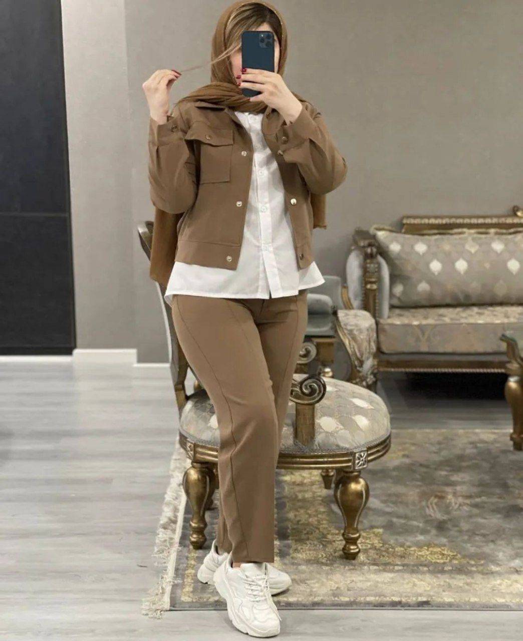 ست سه تیکه زنانه متین/کتان و داکرون