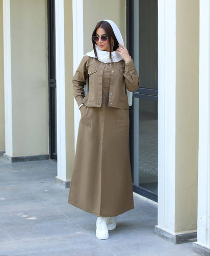 ست کت و سارافون سشیا/کتان درجه یک