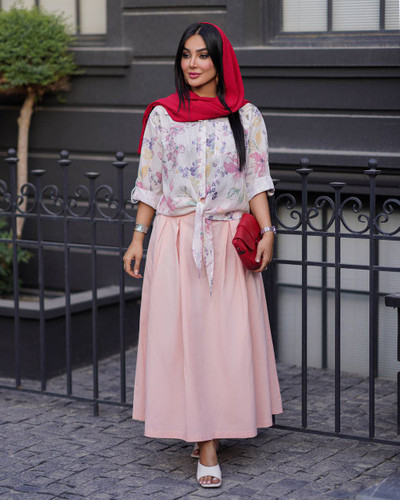 شومیز گره ای زنانه بهار/وال اسلب