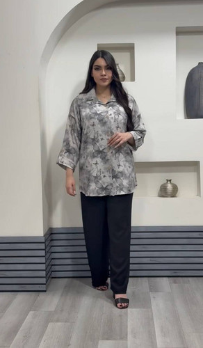 شومیز شلوار زنانه طرح پروانه/شانتون درجه یک