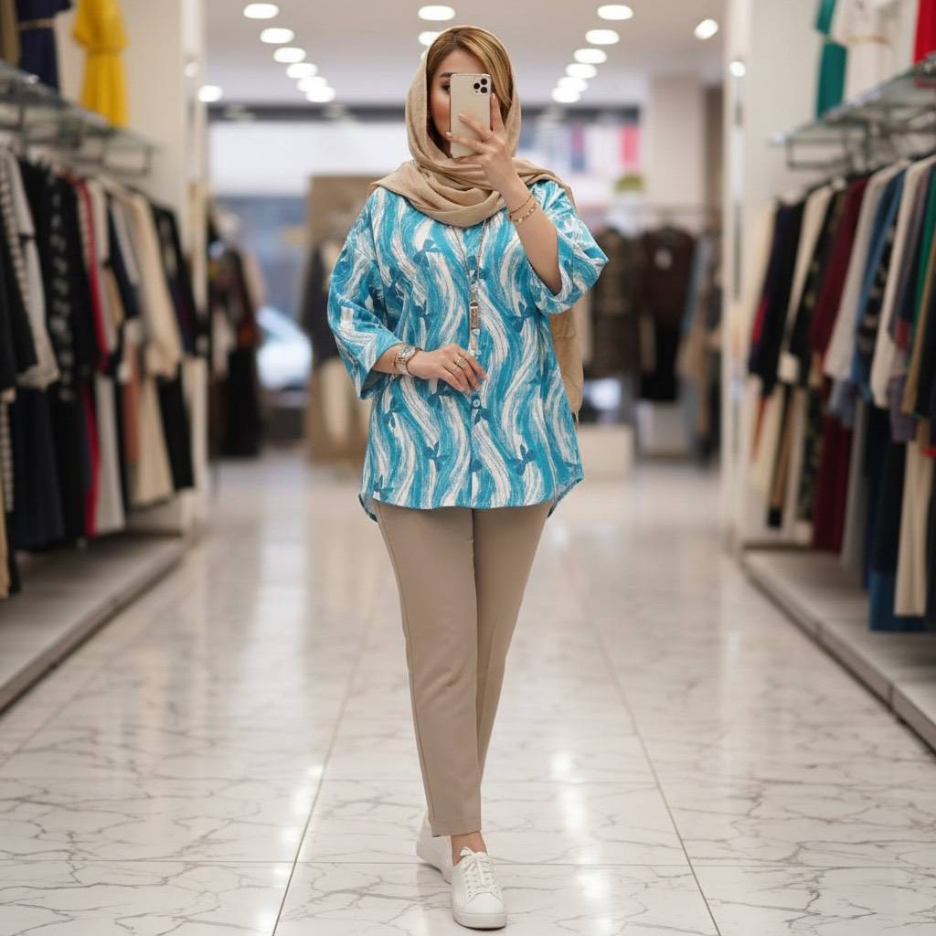 شومیز زنانه پاپیون/ینزی پفکی