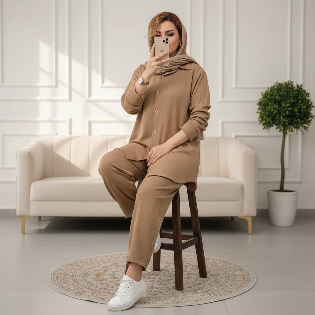 ست مانتو شلوار زنانه/مراکشی درجه یک