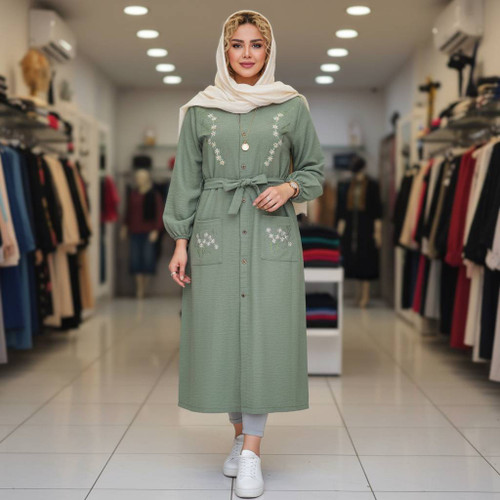 مانتو گلدوزی زنانه نهال/شانتون درجه یک