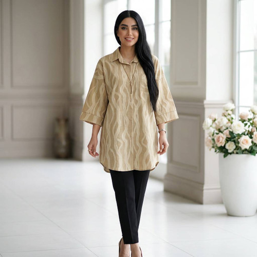 مانتو طرحدار زنانه/شانتون طرحدار گرم بالا