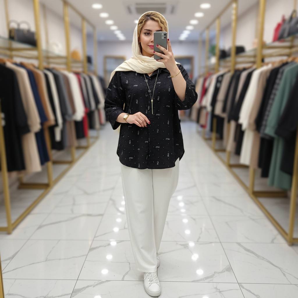 شومیز پانچی زنانهMIU/کسمه چاپی