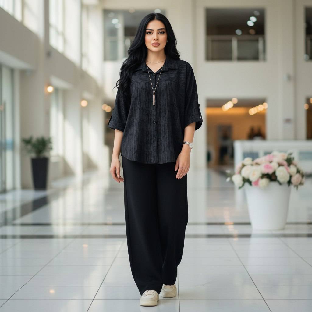 مانتو زنانه یاسمین/شانتون طرحدار گرم بالا