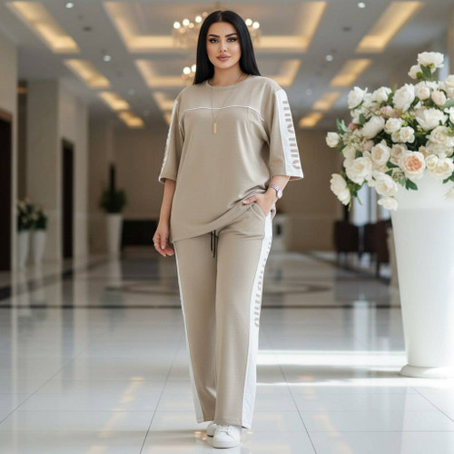 تیشرت شلوار زنانه/گلکسی نخ پنبه