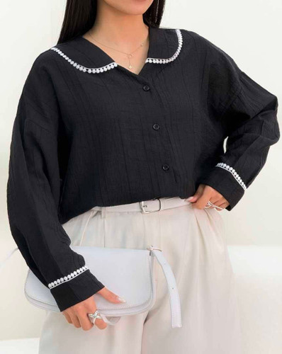 شومیز یقه ب ب زنانه/ژاکارد درجه یک
