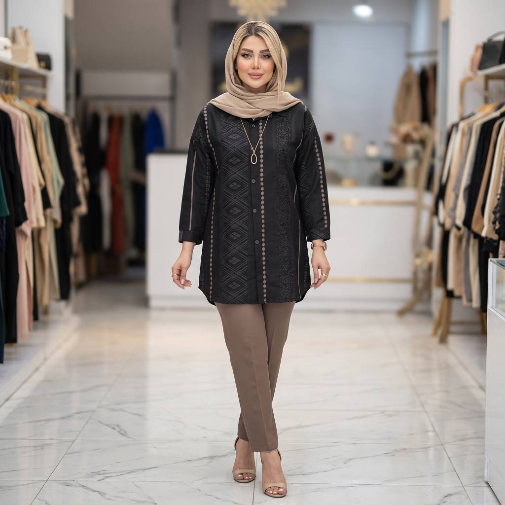 شومیز زنانه دینا/کتان ژاکارد درجه یک