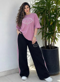 ست تیشرت شلوار زنانهD/گلکسی نخ پنبه درجه