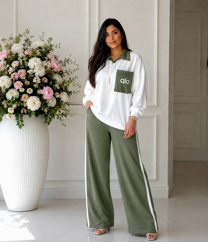 ست alo کلاسیک زنانه/گلکسی نخ پنبه با کیفیت