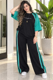 ست تیشرت شلوار زنانه hope/گلکسی نخ پنبه درجه یک