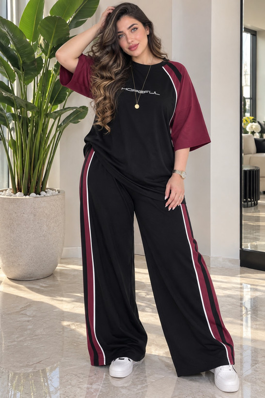 ست تیشرت شلوار زنانه hope/گلکسی نخ پنبه درجه یک