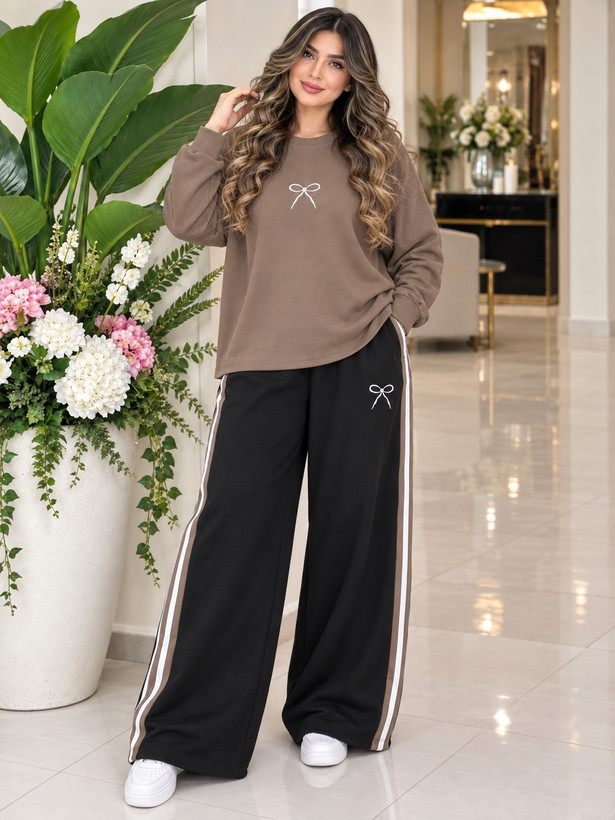 ست بلوز و شلوار زنانه پاپیون/گلکسی نخ پنبه اعلا