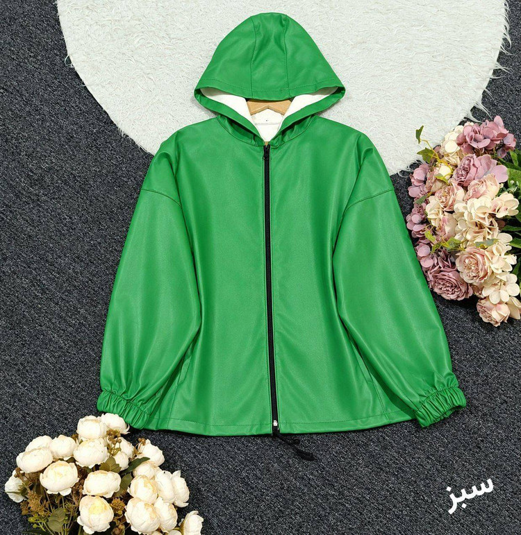 کاپشن چرم کلاهدار زنانه/چـــــرم درجه یک